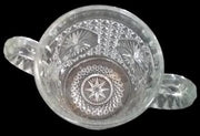 Creamer Sugar Bowl Antique Imperial Glass Vintage Star Medallion Design