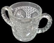 Creamer Sugar Bowl Antique Imperial Glass Vintage Star Medallion Design