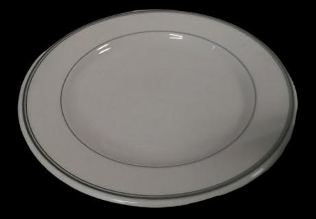 Fruit/Dessert Bowl Dinner Plate Antique Homer Laughlin Vintage Green Band Plain