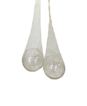 Libbey Glass 1970s Vintage Hanging Crystal Bubble Net Fish Bowl Retro Terrarium