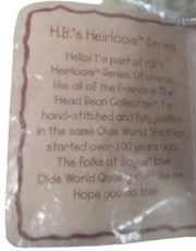 Andy B. Bean Vintage Boyds Bear H.B.'s Heirloom 95102NC Original Packaging