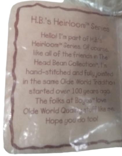 Andy B. Bean Vintage Boyds Bear H.B.'s Heirloom 95102NC Original Packaging