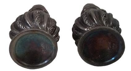 Salt/Pepper Shakers Set of 2 Antique Wm Rogers Vintage Sterling Silver 3852