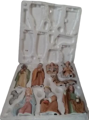 Homco 9 Piece Nativity Set Vintage Porcelain Hand Painted #5599 Made in Taiwan