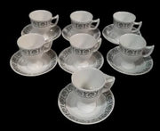 Classica Cups and Saucers Antique Castleton Japan Set of 7 Vintage