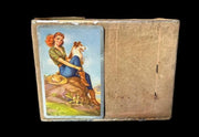 Rare Vintage Sexy Cowgirl Pinup Horse and Border Collie 2 Decks Playing Cards