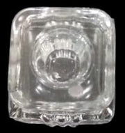Beautiful Glass Square Candleholders Antique Taper and Votive Vintage Set of 3
