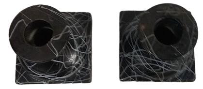 Black Candlestick Holder Vintage Square Base Drizzle Spaghetti Design Set of 2