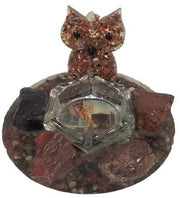 Handcrafted Petrified Wood Owl Ashtray Antique Las Vegas Vintage Westart Product