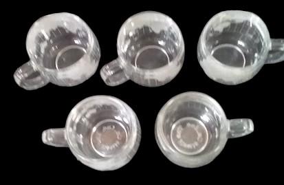 Nestle World Map Antique  Coffee Cups (Set of 4) and Glasses (Set of 8) Vintage