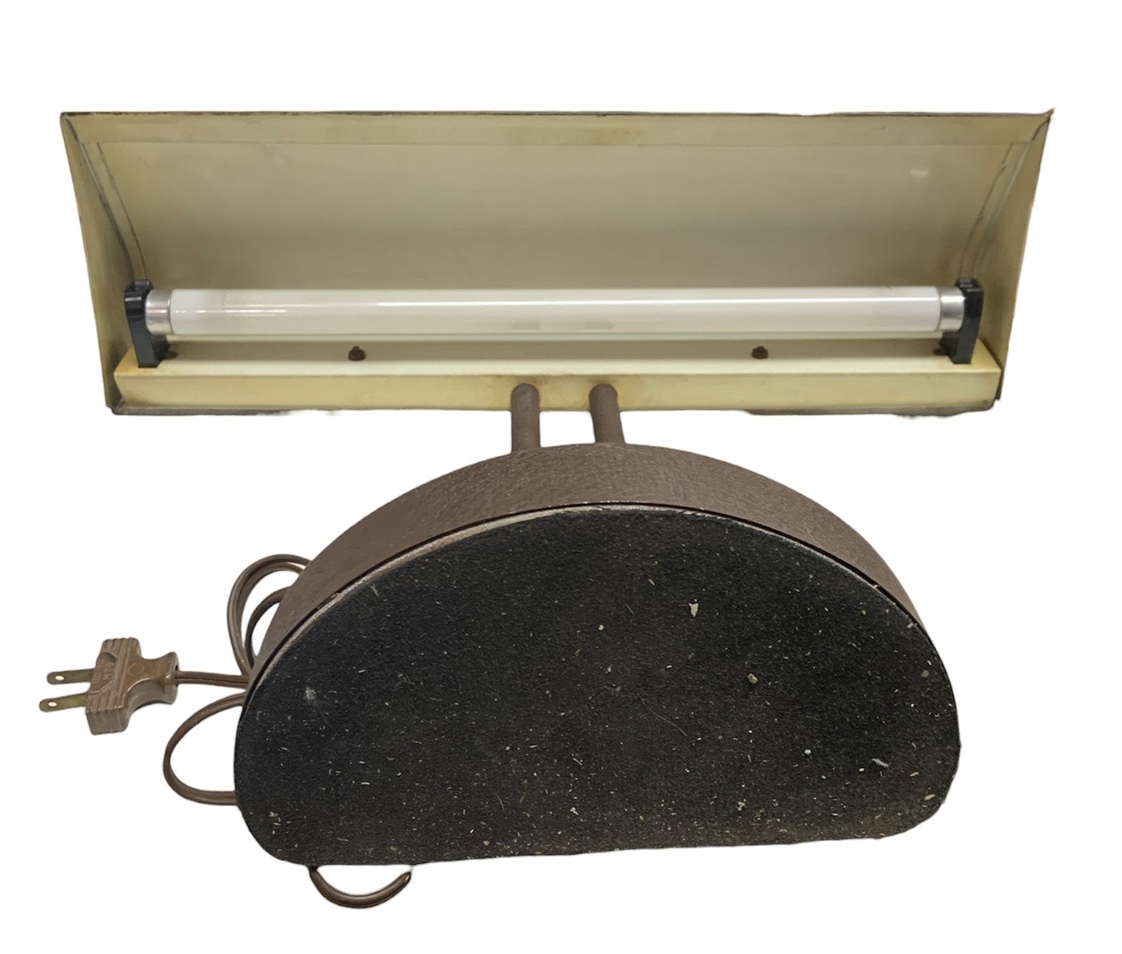 Vintage Industrial Desk Lamp UL Listed Brown MCM Corded Light