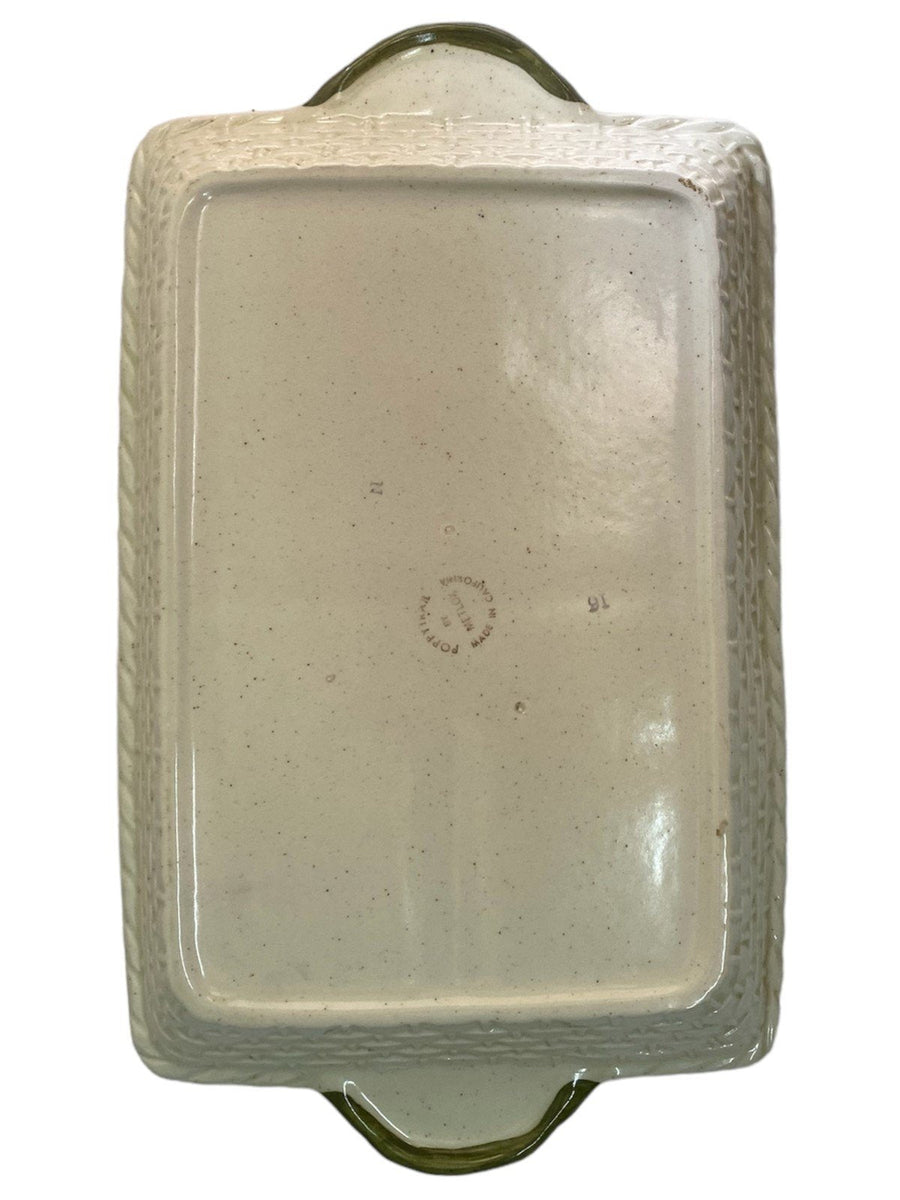 Divided Tray Antique Poppytrail by Metlox Vintage Stoneware Made in California