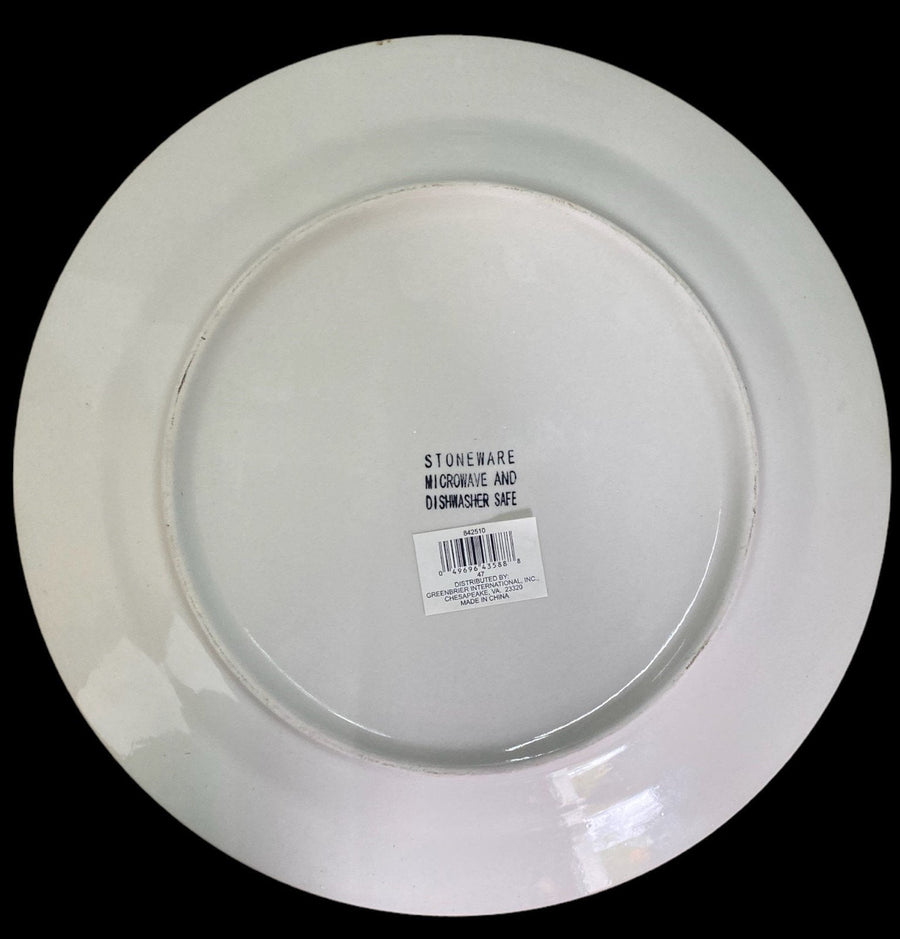 Fruit Design Dinner Plate Vintage Greenbrier International Stoneware Set of 2