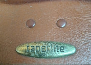 Taperlite Brown Faux Leather Double Latch Suitcase Vintage Travel