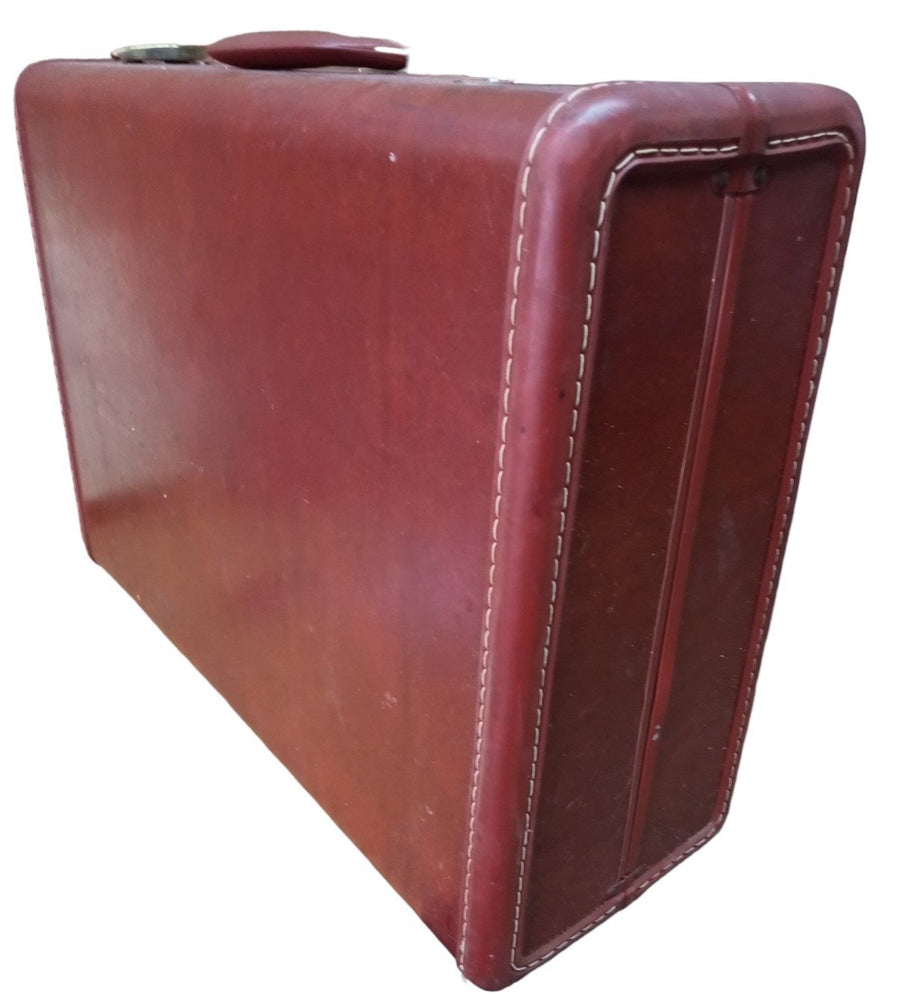 Samsonite Earth Brown Double Latch Suitcase Vintage Travel