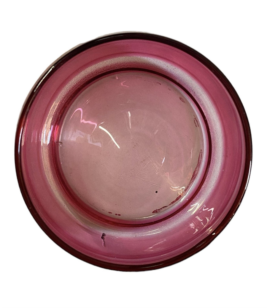 Red Lidded Bowl Antique Imperial Glass Vintage Trinket Bowl Storage Bowl