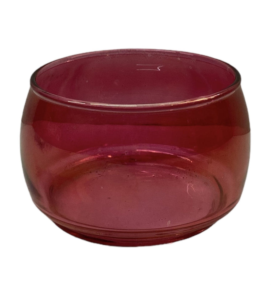 Red Lidded Bowl Antique Imperial Glass Vintage Trinket Bowl Storage Bowl