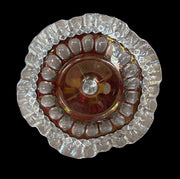 Westmoreland Ruby Red Cranberry Candy Dish Pedestal Glass Bowl Antique Vintage