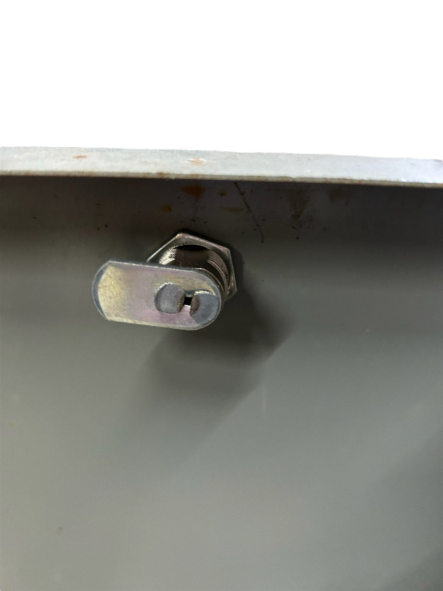 Grey Metal Lockbox with Key Organizer Hanger Security Container Locked Box Keys