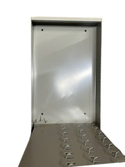 Grey Metal Lockbox with Key Organizer Hanger Security Container Locked Box Keys