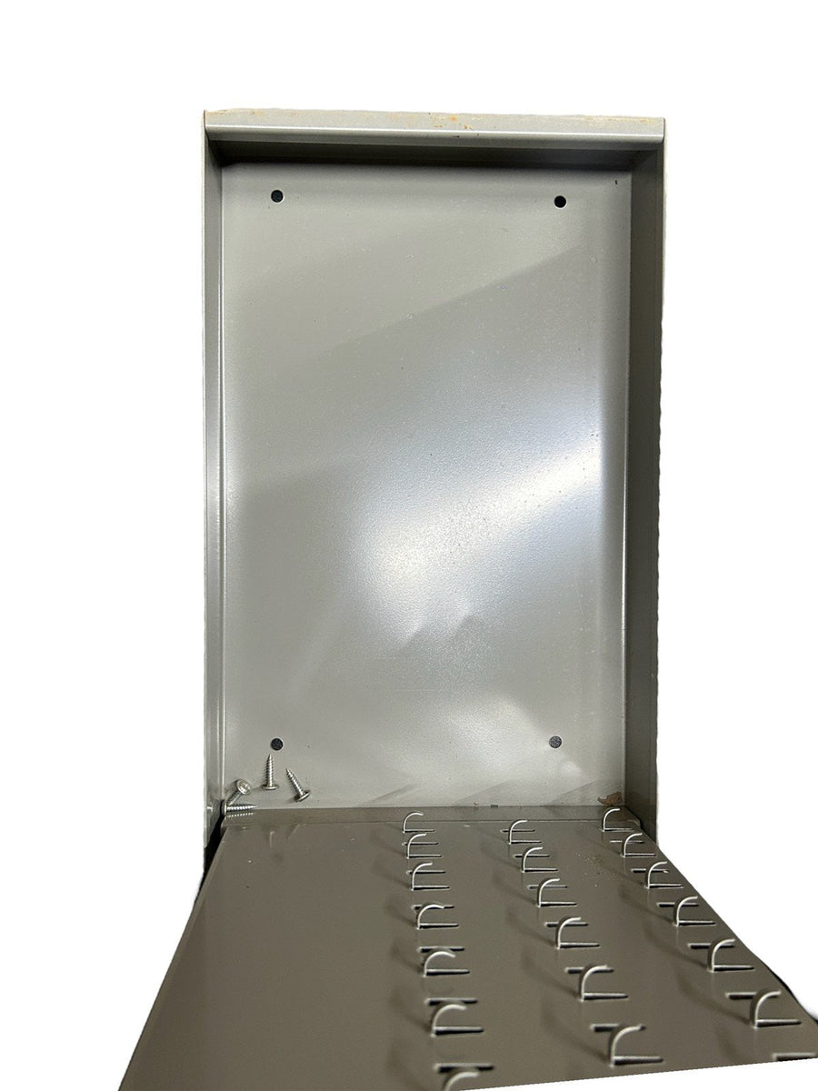 Grey Metal Lockbox with Key Organizer Hanger Security Container Locked Box Keys