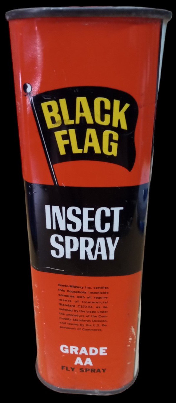 Black Flag Insect Spray Can Vintage EMPTY