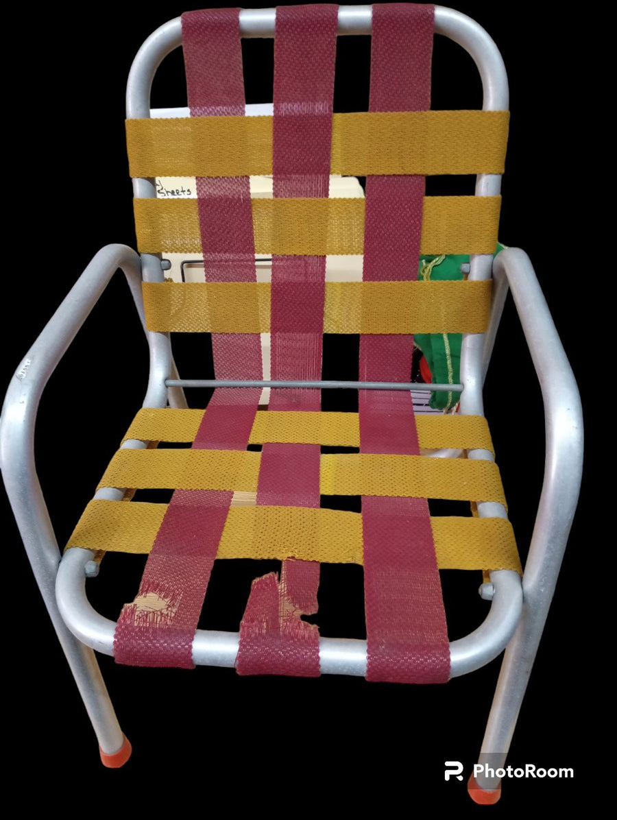 Child's Aluminum Folding Lawn Chair Vintage Outdoor Furniture