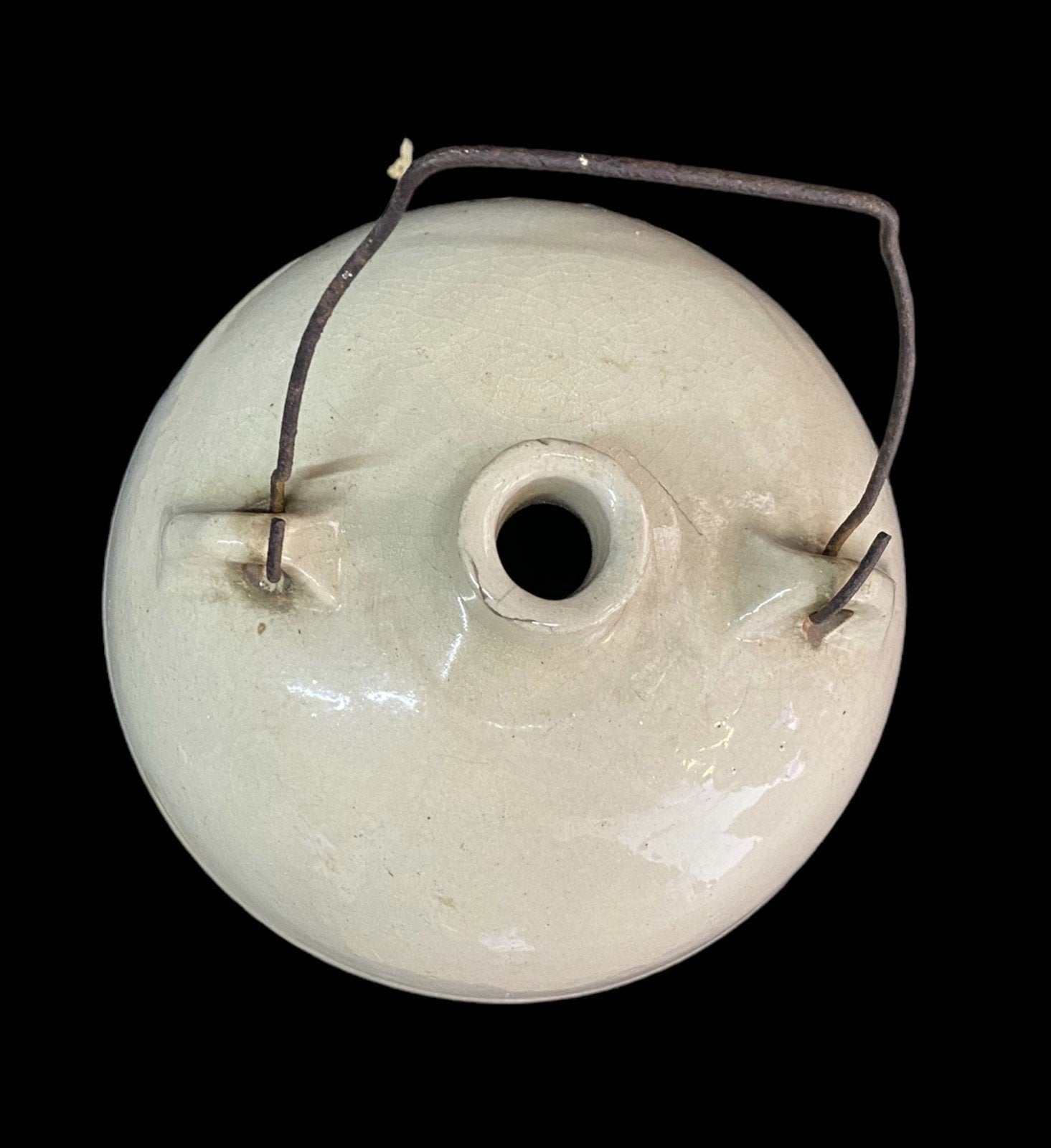 Stoneware Crock Jug With Bail Handle Antique Vintage Decor