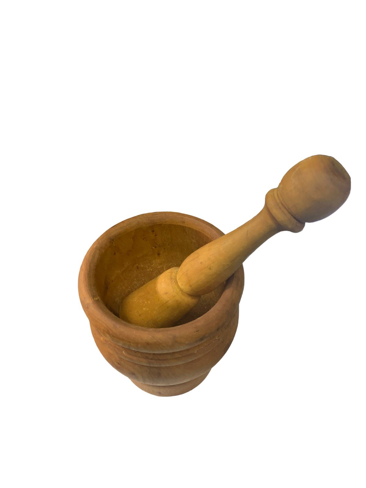 Wooden Mortar and Pestle Primitive Kitchen Decor