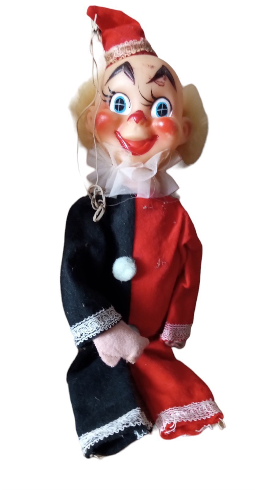 Dakin Dream Doll Clown Red And Black Jester Vintage Collectible