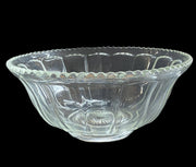 14.5" Diameter Crystal Punchbowl Vintage Indiana Glass Scalloped Rim Starburst