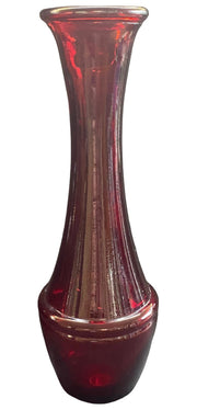 Ruby Red Vases Antique Wheatland Glass Company Vintage Set of 8 Variety of Sizes