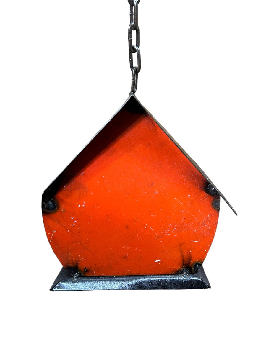 Jack O Lantern Metal Spooky Pumpkin Halloween Themed Birdhouse Mexican Art