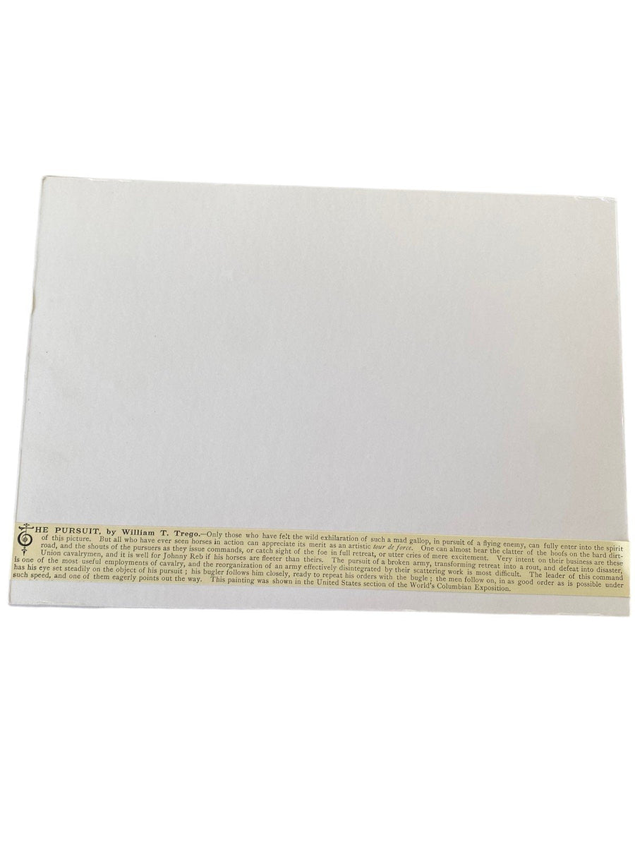 The Pursuit by William T. Trego Black and White Print With Frame