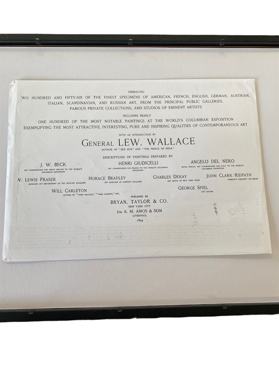 The Pursuit by William T. Trego Black and White Print With Frame