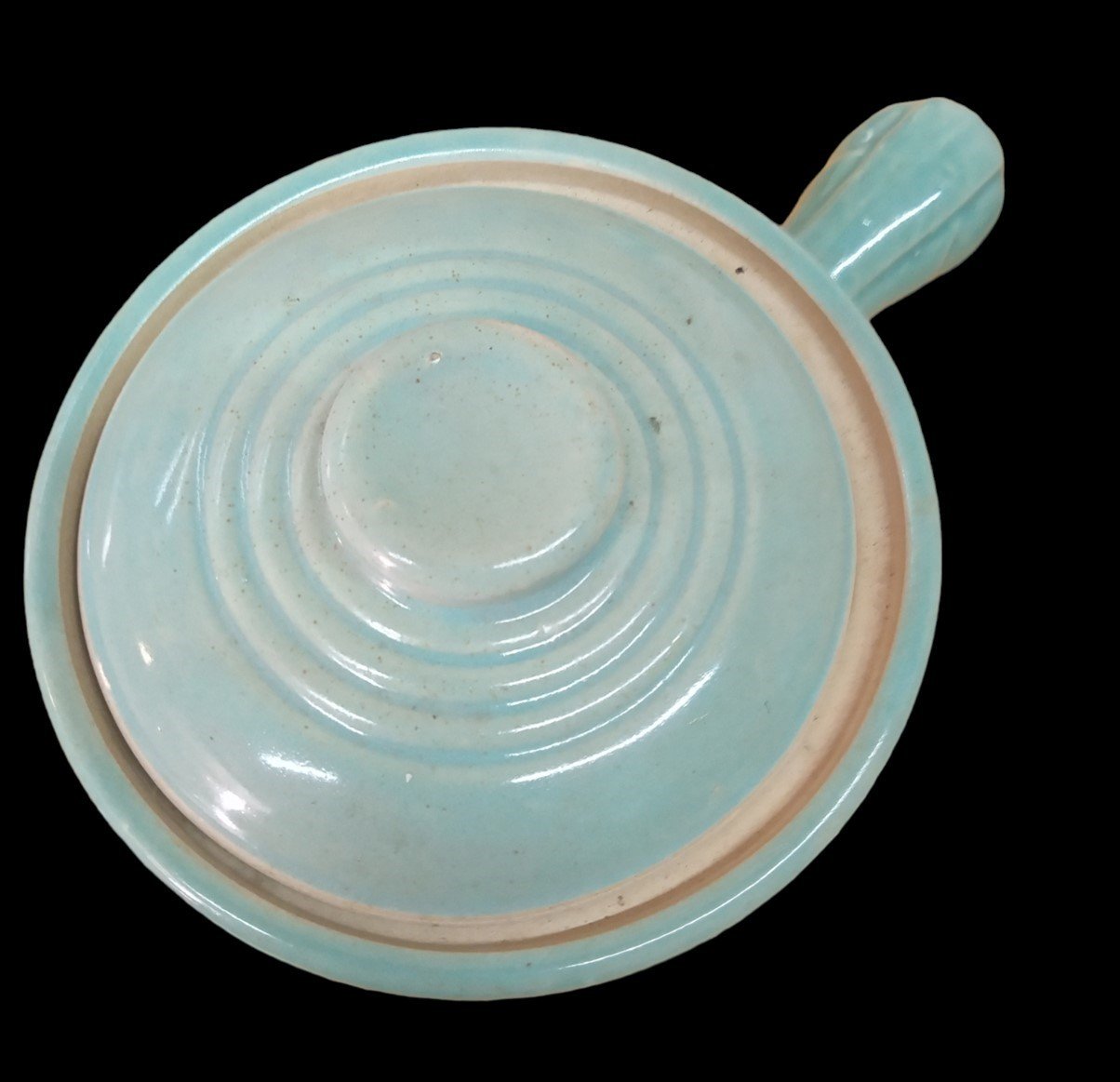 Bauer Teal Ringware Fondue Pot With Lid Vintage Decor