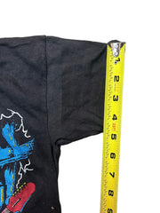 Vintage Y2K Rock is King Stretchy Unisex Boys Rockstar Skeleton Guitar Design