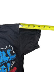 Vintage Y2K Rock is King Stretchy Unisex Boys Rockstar Skeleton Guitar Design