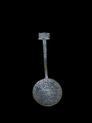 Aztec Warrior Silver Spoon Mexican Souvenir Vintage Collectible