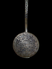 Aztec Warrior Silver Spoon Mexican Souvenir Vintage Collectible