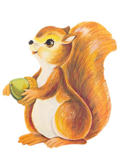 Spring Die Cut Posters Antique Squirrels Set of 2 Vintage Tulips Daffodils