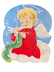 Winter Die Cut Posters Antique Baby New Year Snowman Penguin Vintage Sleighs