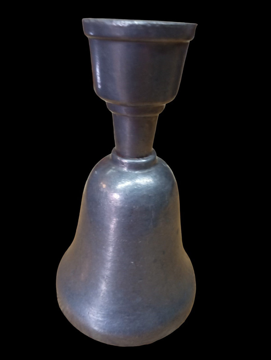 Pewter Silver Bell Candleholder Vintage Collectible Decor Holidays