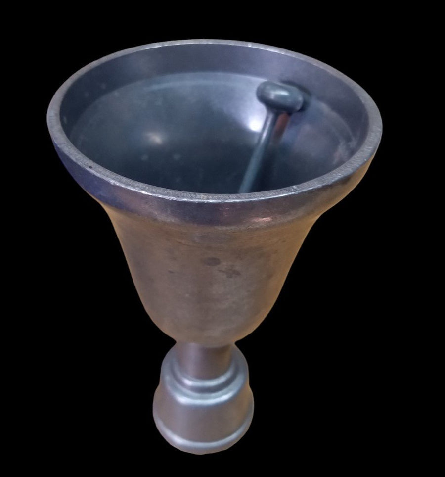 Pewter Silver Bell Candleholder Vintage Collectible Decor Holidays