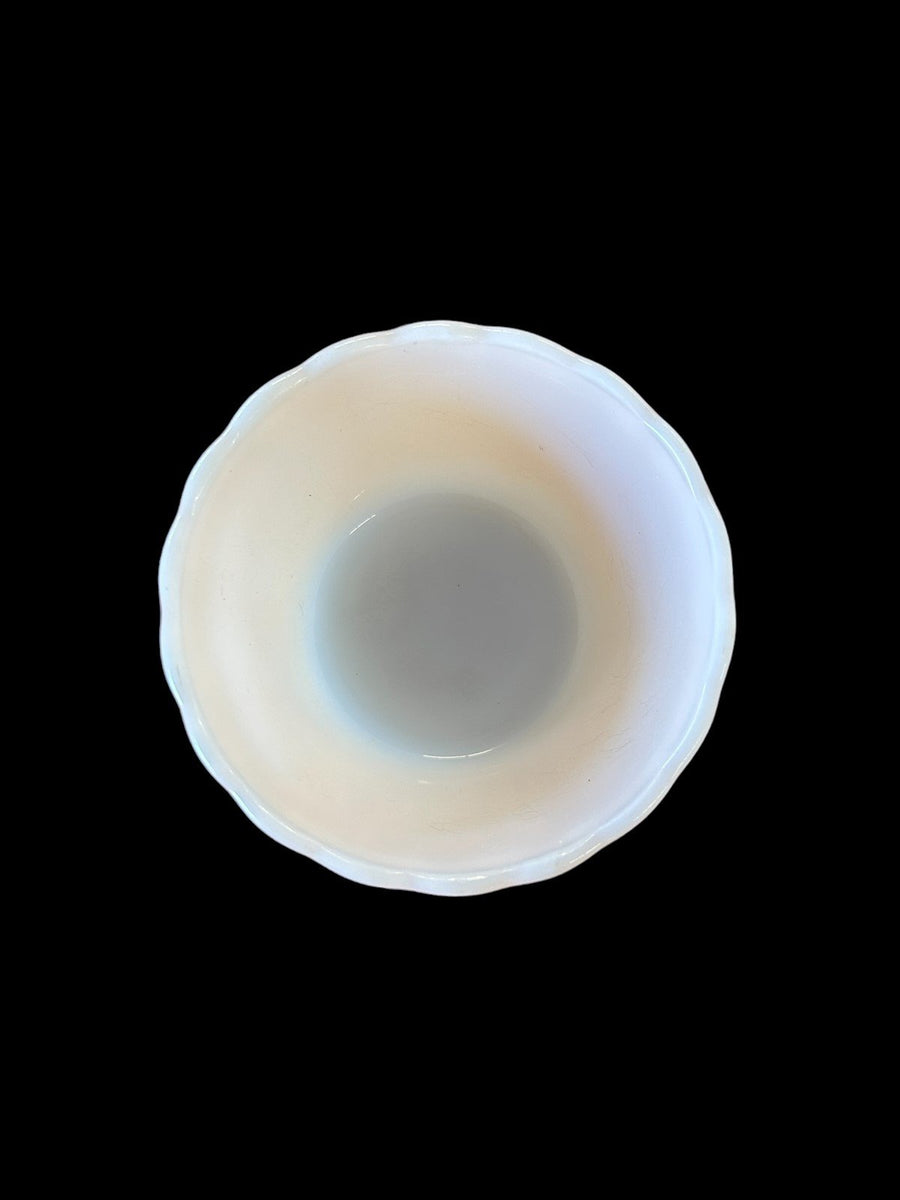 Fire King Set of Three Cups 6OZ Made in USA Peach Luster Pearlescent Opalescent