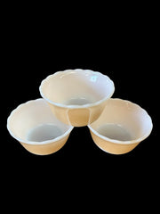 Fire King Set of Three Cups 6OZ Made in USA Peach Luster Pearlescent Opalescent