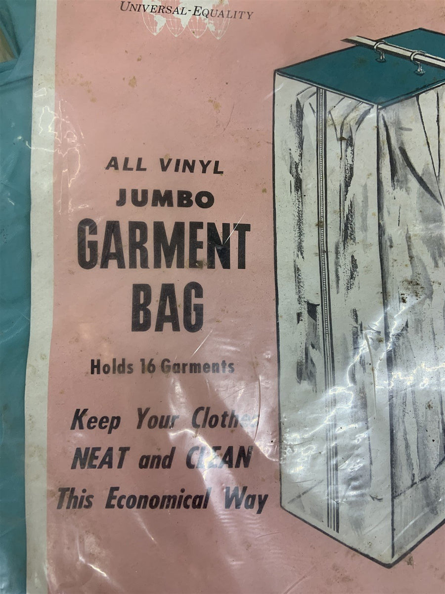 Vintage Garment Bag 1968 Mid Century Jumbo Vinyl Storage Bag Universal Equality