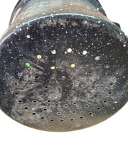 Black Speckled Enamelware Graniteware Blancher/Strainer Vintage Cookware