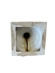 White Ceramic Table Lamp Gold Trim Greco Roman Interior Decor Lighting Electric