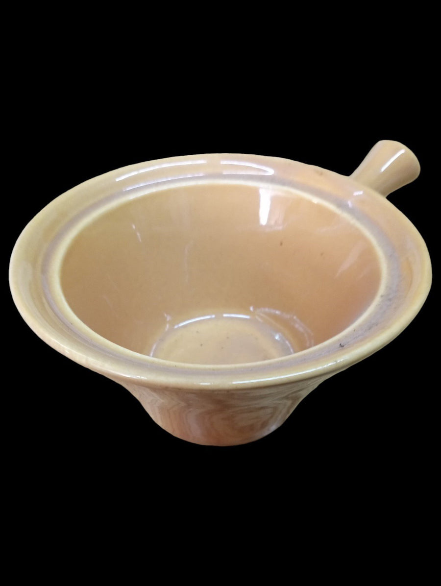 MCM Handled Brown Dishes Set Of 3 Vintage Collectible Ceramic Dinnerware 1960s